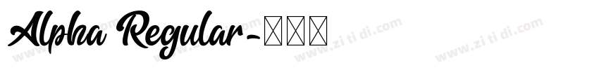 Alpha Regular字体转换